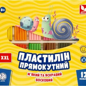 Пластилін прямокутний (12 кольорів)