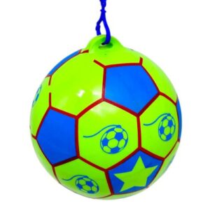 М'яч гумовий, діаметр 17 см, карабін з пружинкою, ЗЕЛЕНИЙ