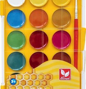 Фарби акварельні медові 18 кольорів