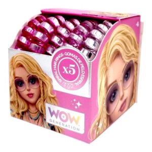 Резинка пружинка для волосся "Градієнт" (5 штук в наборі) РОЖЕВИЙ