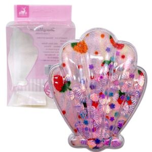 Гребінець для волосся "Блискуча мушля" РОЖЕВА