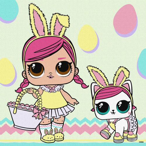 Набір для розпису по номерах для дітей "L.O.L. Surprise! Spring Bling HOPS and KITTEA" 30х30см