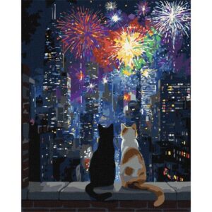 Набір для розпису по номерах "Нічне побачення" 40х50см