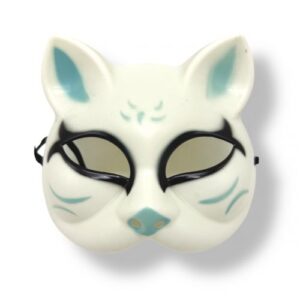 Маска Японської лисиці (БІЛО-БЛАКИТНА)