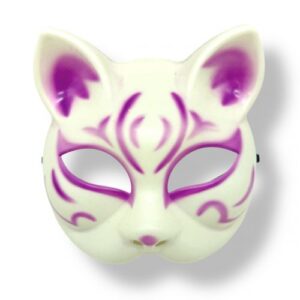 Маска Японської лисиці (БІЛО-ФІОЛЕТОВА)