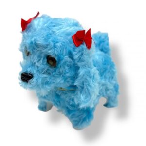 Собачка ходилка з бантом (БЛАКИТНА)