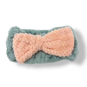 Повʼязка на голову з бантиком (сіра)