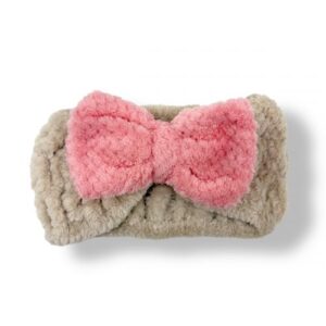 Повʼязка на голову з бантиком (бежева)