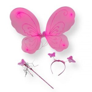 Крила метелика з обручем, паличка (РОЖЕВИЙ)