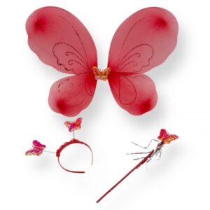 Крила метелика з обручем, паличка (ЧЕРВОНИЙ)
