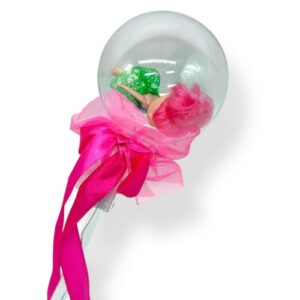 Паличка, що світиться з лялькою (малинова)