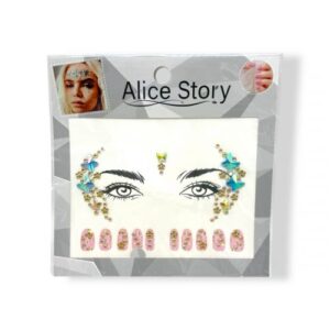 Наліпки-стрази для обличчя і нігтів (блакитний)